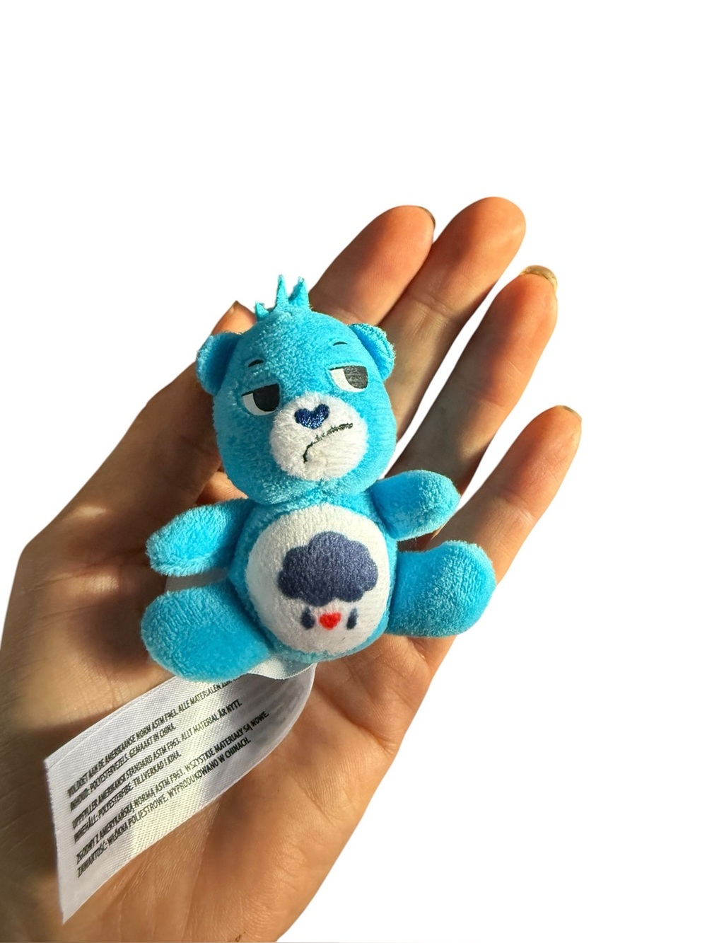 Micro Care Bear plush Grumpy